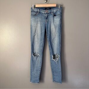 J brand distressed drop out jeans